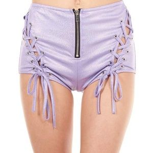 IHeartRaves Lace Up Shorts